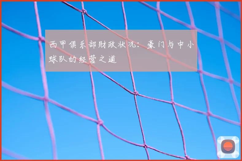 西甲俱乐部财政状况:豪门与中小球队的经营之道